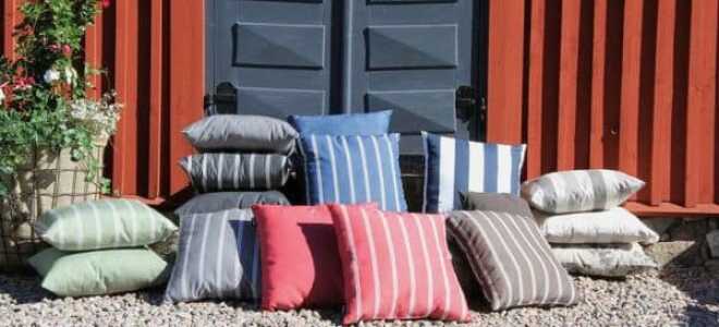 Подушки для мебели садовой и уличной: как сшить своими руками и чем набить