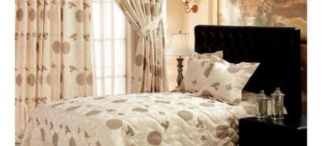 Виды комплектов штор и покрывал для спальни