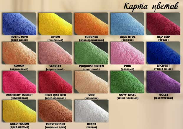 карта цветов 