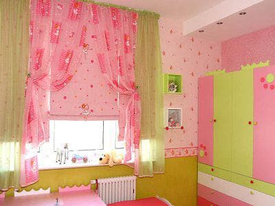 римские шторы в детскую комнату девочки